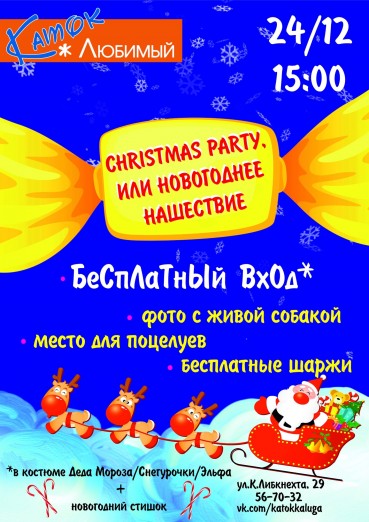 CHRISTMAS PARTY или Новогоднее нашествие, каток «Любимый»